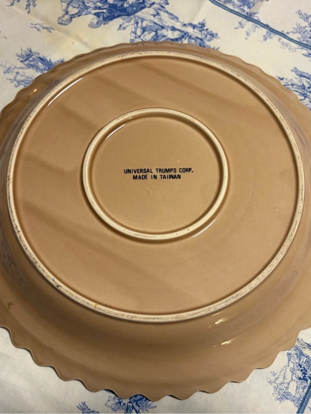 Vintage Pumpkin Pie Plate with Recipe Inside